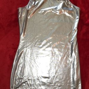 Silver stretch bodycon dress